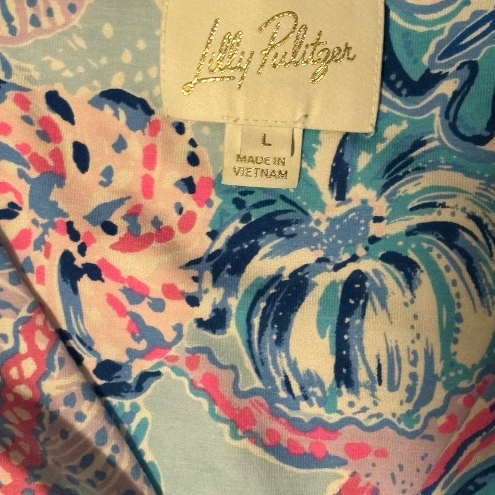 Lilly Pulitzer Blue and Pink Floral romper - Picture 3 of 5